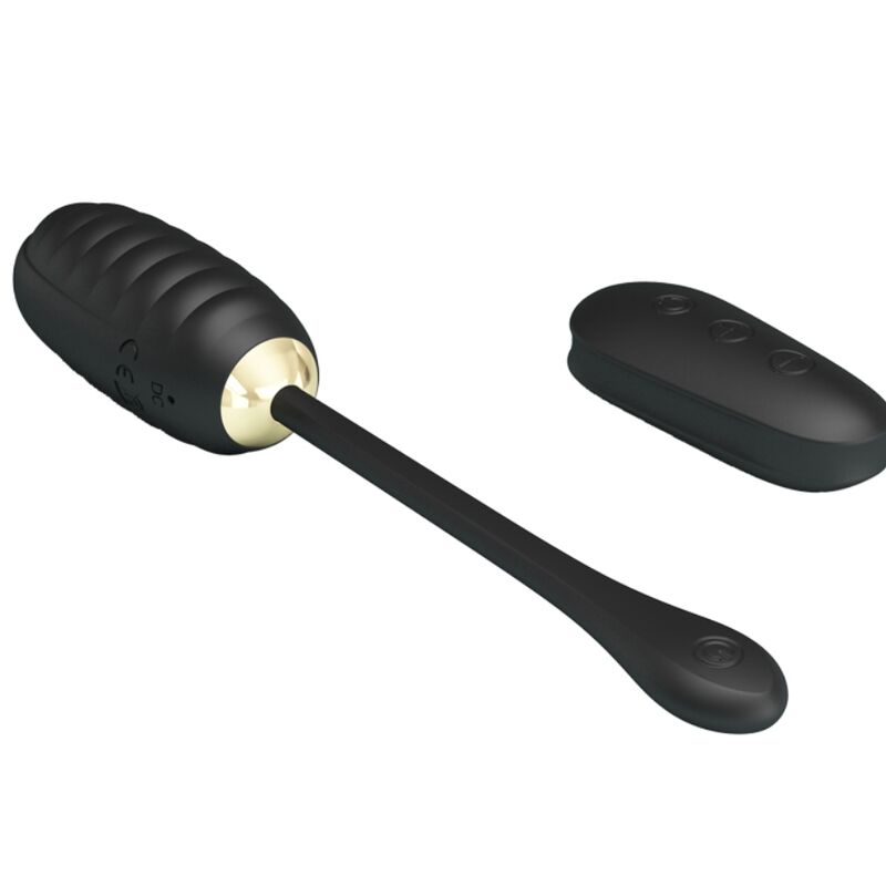 PRETTY LOVE - DOREEN OEUF VIBRANT RECHARGEABLE DE LUXE NOIR TÉLÉCOMMANDE - Sensualia