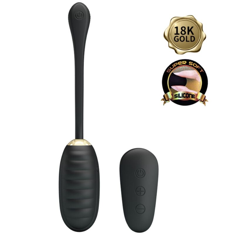 PRETTY LOVE - DOREEN OEUF VIBRANT RECHARGEABLE DE LUXE NOIR TÉLÉCOMMANDE - Sensualia