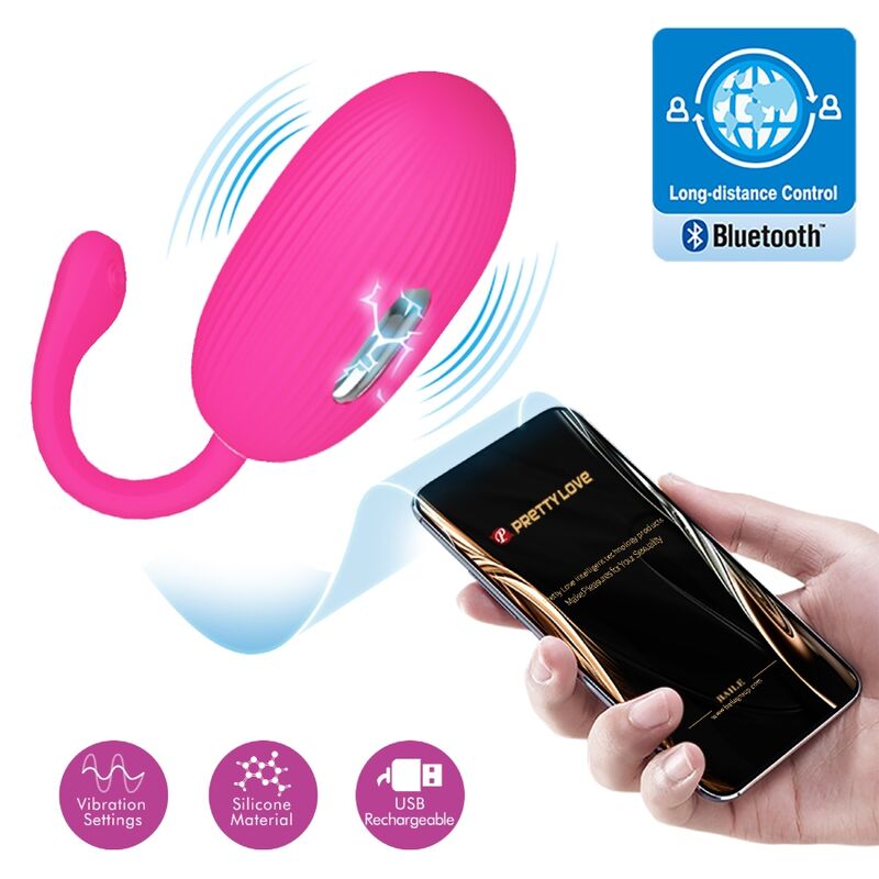 PRETTY LOVE - OEUF VIBRANT RECHARGEABLE DOREEN MAGENTA TÉLÉCOMMANDE - Sensualia