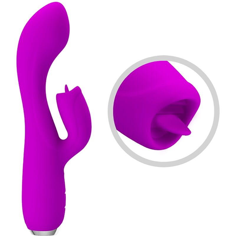 PRETTY LOVE - VIBRATEUR LAPIN RECHARGEABLE GLORIA IMPERMÉABLE VIOLET - Sensualia