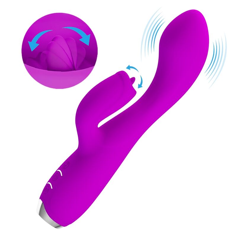 PRETTY LOVE - VIBRATEUR LAPIN RECHARGEABLE GLORIA IMPERMÉABLE VIOLET - Sensualia