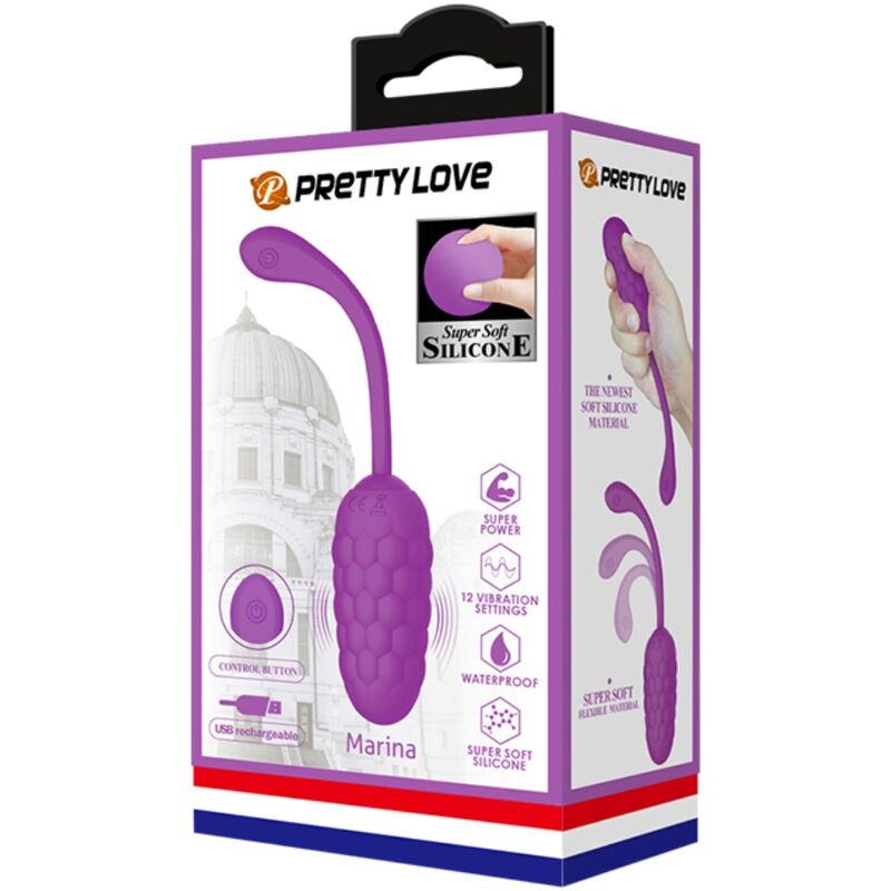 PRETTY LOVE - OEUF VIBRANT  TEXTURE MARINE RECHARGEABLE VIOLET - Sensualia