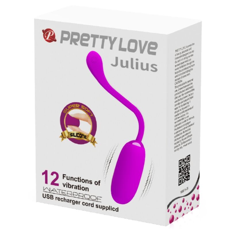 PRETTY LOVE - OEUF VIBRANT JULIUS IMPERMÉABLE-RECHARGEABLE VIOLET - Sensualia