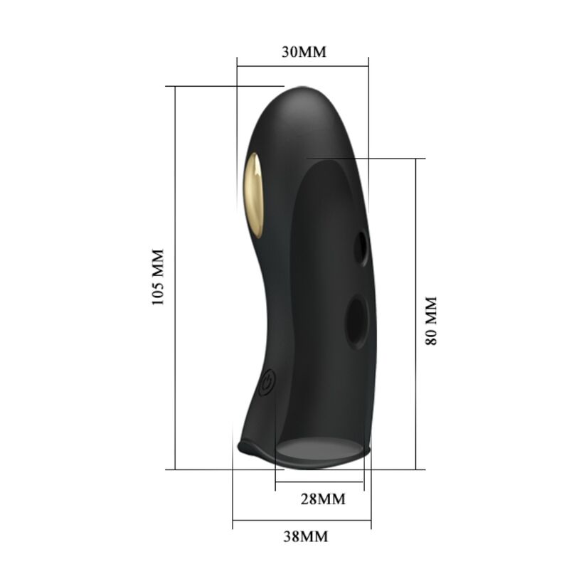 PRETTY LOVE - COUVRE-DOIGTS ÉLECTRO-STIMULATEUR MARICO NOIR - Sensualia