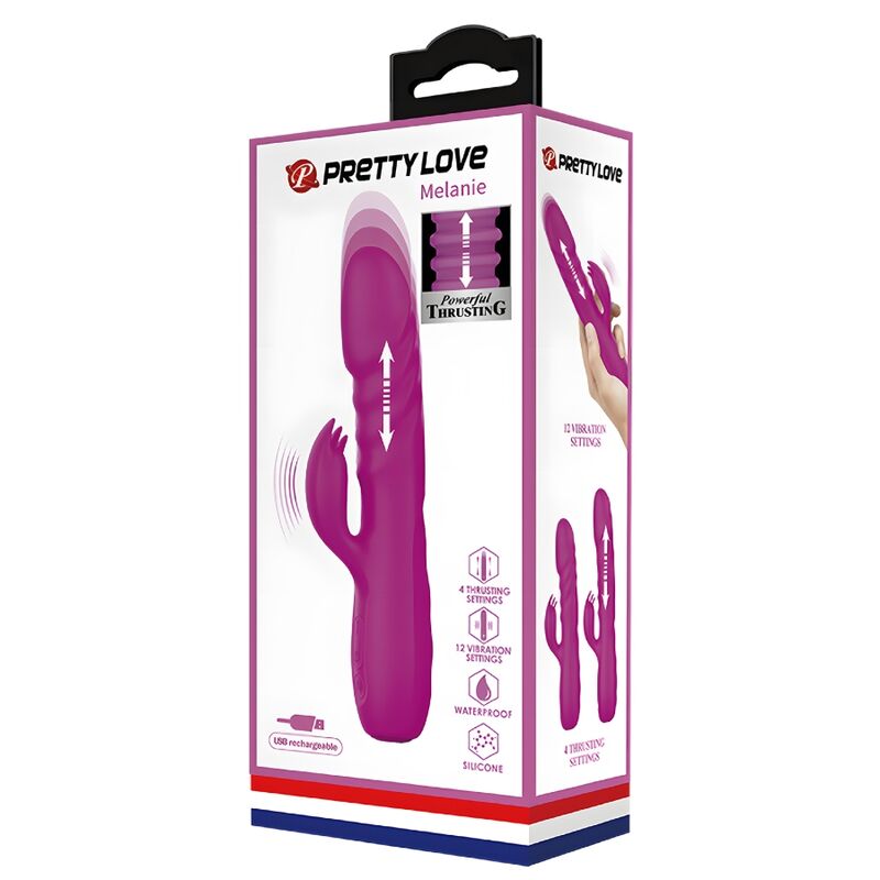 PRETTY LOVE - VIBRATEUR LAPIN RECHARGEABLE MELANIE VIOLET - Sensualia