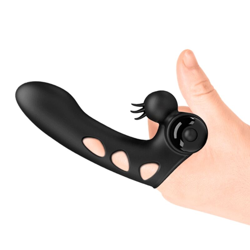 PRETTY LOVE - COUVERCLE DE DOIGT VIBRATEUR ORLANDO NOIR - Sensualia