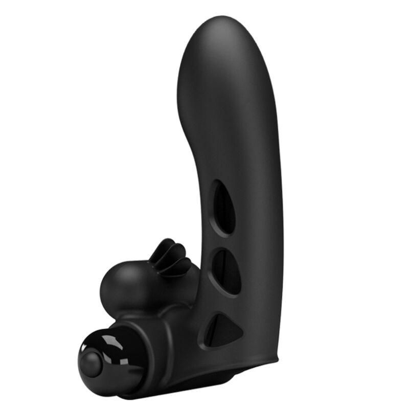 PRETTY LOVE - COUVERCLE DE DOIGT VIBRATEUR ORLANDO NOIR - Sensualia