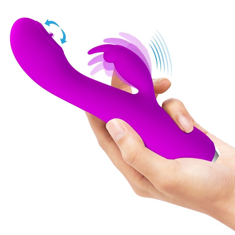 PRETTY LOVE - VIBRATEUR RECHARGEABLE RACHEL AVEC VENTOUSE VIOLET - Sensualia