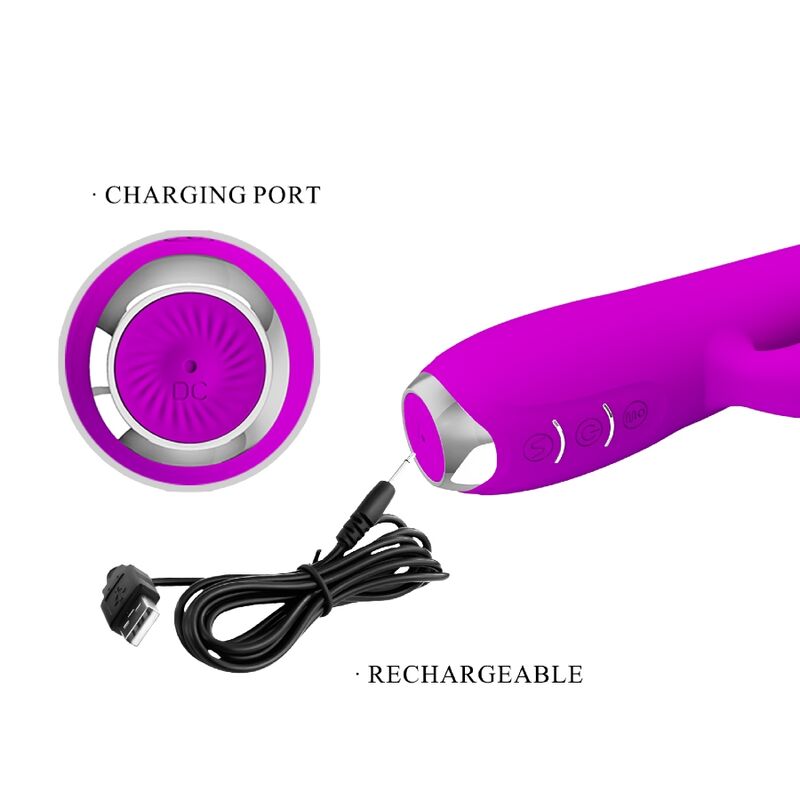 PRETTY LOVE - VIBRATEUR SUCKER RECHARGEABLE REGINA VIOLET - Sensualia