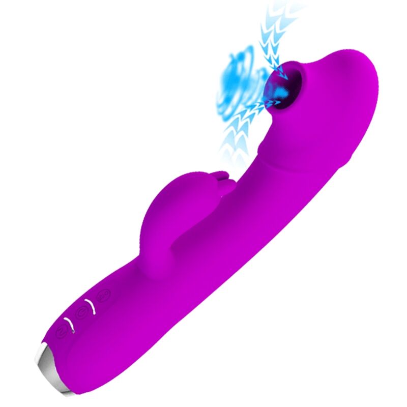 PRETTY LOVE - VIBRATEUR SUCKER RECHARGEABLE REGINA VIOLET - Sensualia