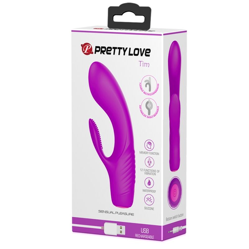 PRETTY LOVE - VIBRATEUR RECHARGEABLE TIM PURPLE - Sensualia