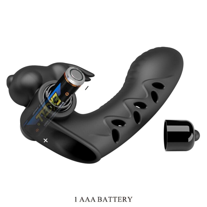 PRETTY LOVE - COUVERCLE DE DOIGT VIBRATEUR LAPIN NOIR VANCE - Sensualia