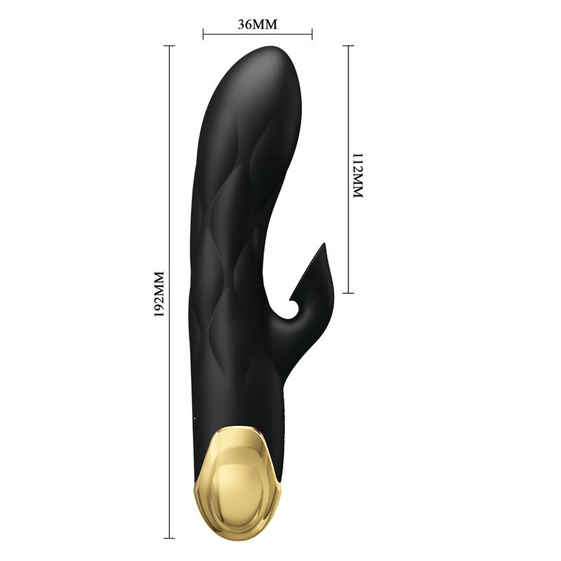 PRETTY LOVE - VIBRATEUR DE LUXE RECHARGEABLE NOIR PLAQUÉ OR - Sensualia
