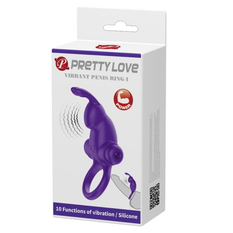 PRETTY LOVE - ANNEAU VIBRATEUR I RABBIT POUR PÉNIS VIOLET - Sensualia