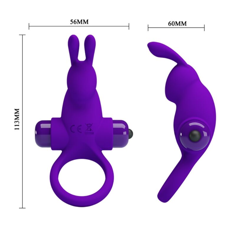 PRETTY LOVE - ANNEAU VIBRATEUR I RABBIT POUR PÉNIS VIOLET - Sensualia