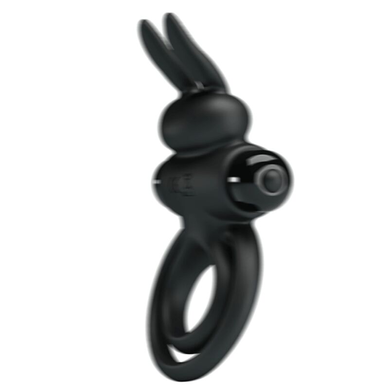 PRETTY LOVE - ANNEAU DE LAPIN VIBRATOR III POUR PÉNIS NOIR - Sensualia