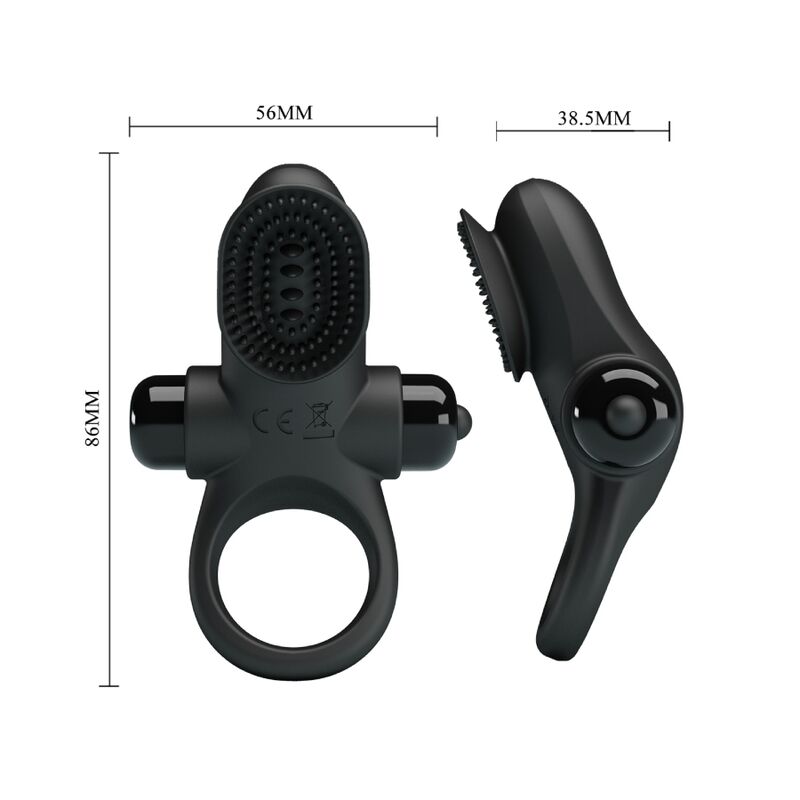 PRETTY LOVE - VIBRATOR RING II POUR LE PÉNIS NOIR - Sensualia