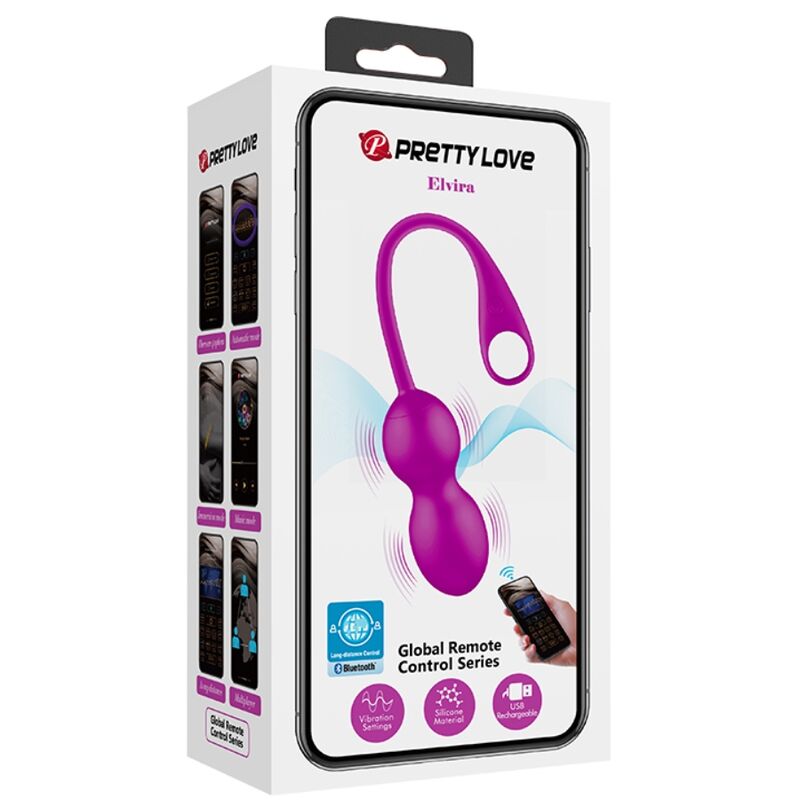 PRETTY LOVE - BALLES VIBRANTES RECHARGEABLES ELVIRA VIOLET - Sensualia