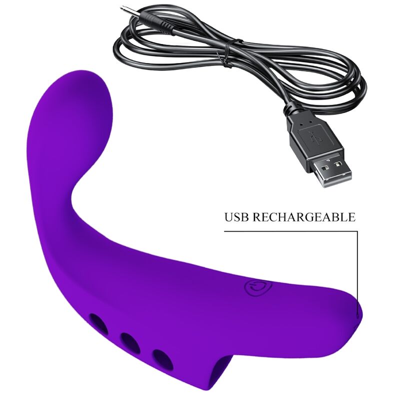 PRETTY LOVE - VIBRATEUR  DOIGT RECHARGEABLE GORGON VIOLET - Sensualia