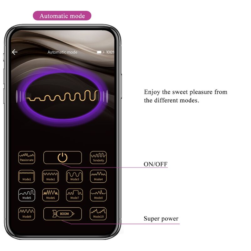 PRETTY LOVE - OEUF VIBRANT NYMPHE APP CONTRÔLÉ VIOLET - Sensualia