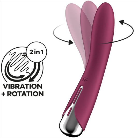 SATISFYER - SPINNING VIBE 1 VIBRATEUR ROTATEUR G-SPOT ROUGE - Sensualia
