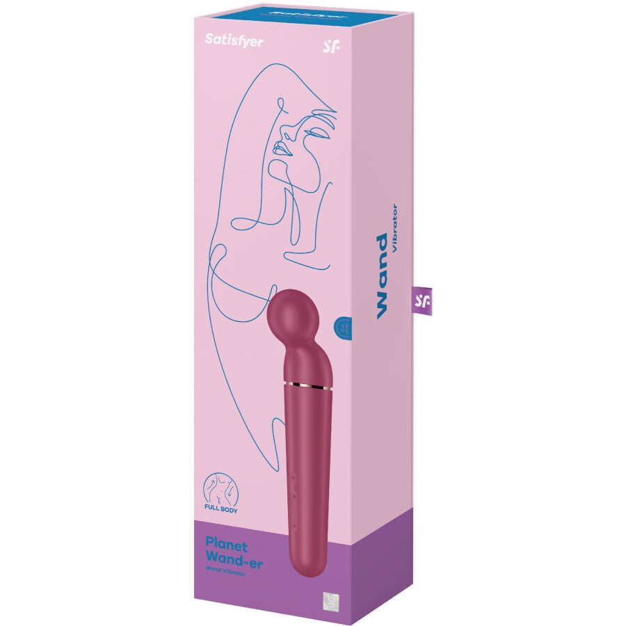 SATISFYER - PLANET WAND-ER VIBRATEUR MASSAGER BERRY - Sensualia