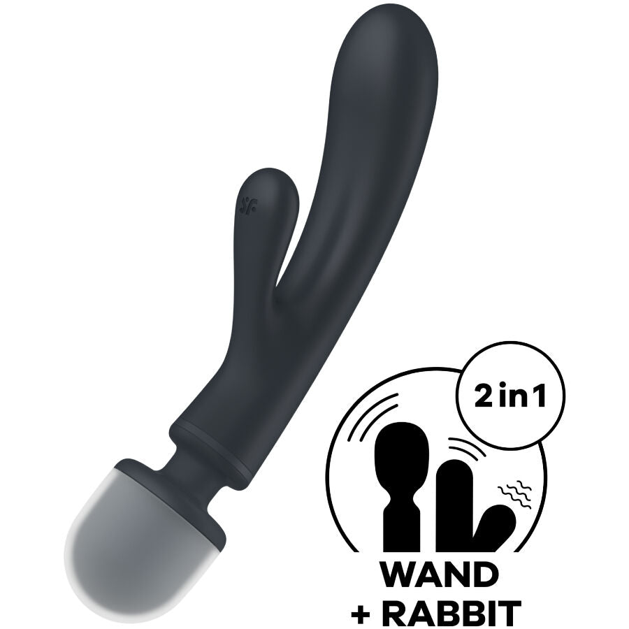 SATISFYER - TRIPLE LOVER MASAJEADOR VIBRADOR RABBIT ROSA - Sensualia