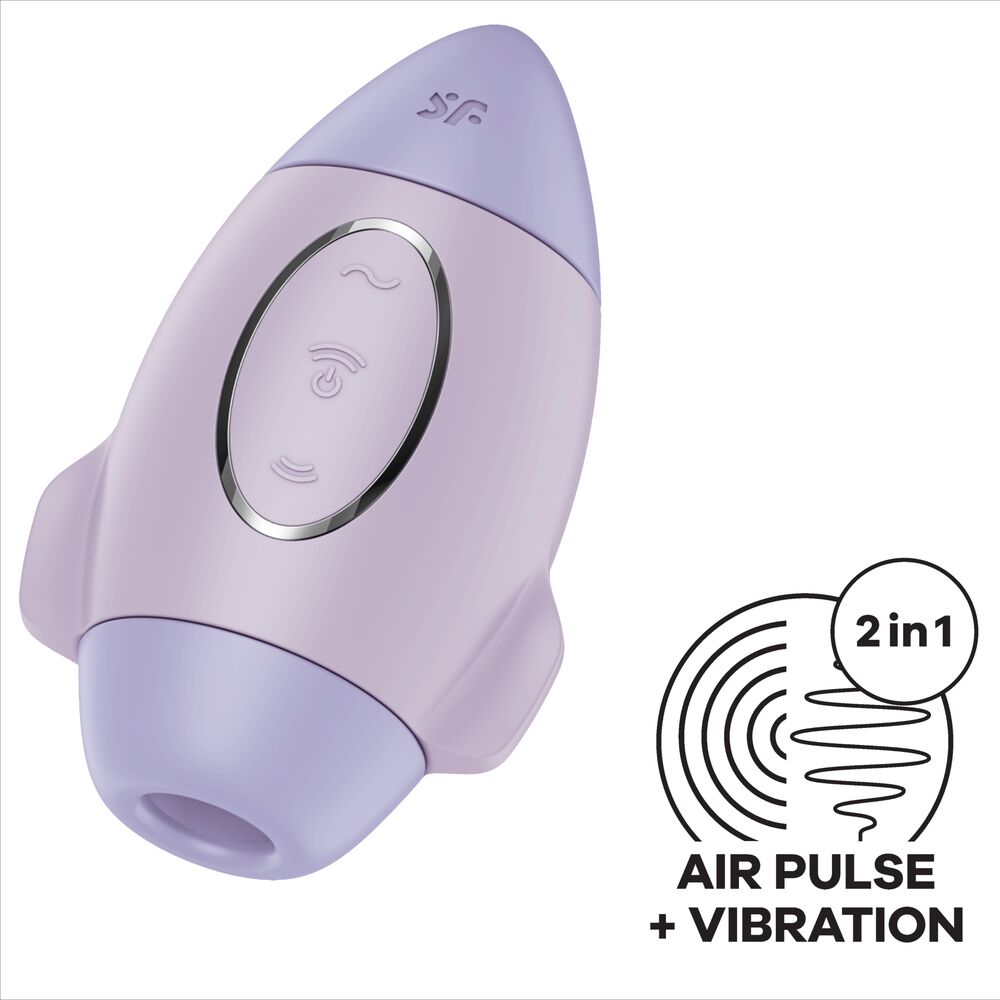 SATISFYER - MISSION CONTROL PETIT VIBRATEUR  DOUBLE IMPULSION LILAS - Sensualia