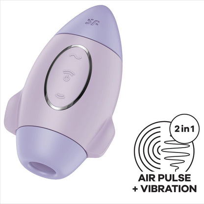SATISFYER - MISSION CONTROL PETIT VIBRATEUR  DOUBLE IMPULSION LILAS - Sensualia