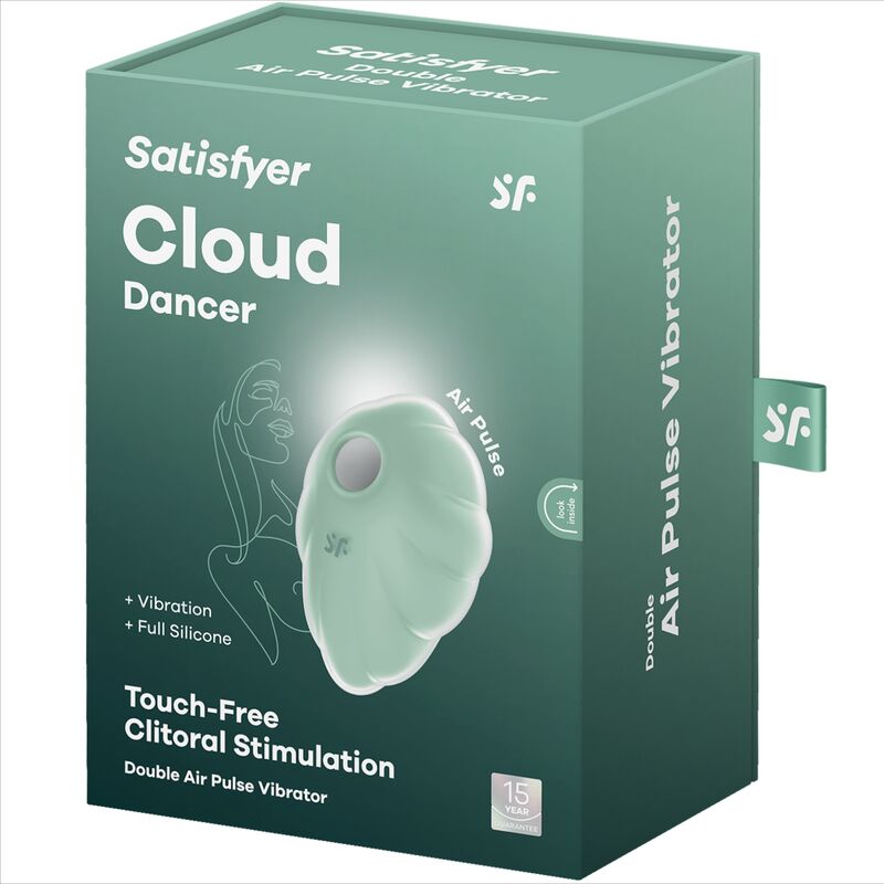 SATISFYER - VIBRATEUR CLOUD DANCER VERT AIR PULSE - Sensualia