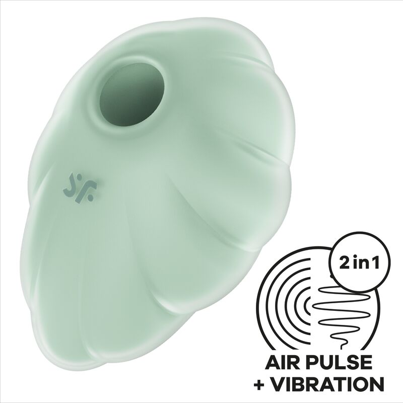 SATISFYER - VIBRATEUR CLOUD DANCER VERT AIR PULSE - Sensualia