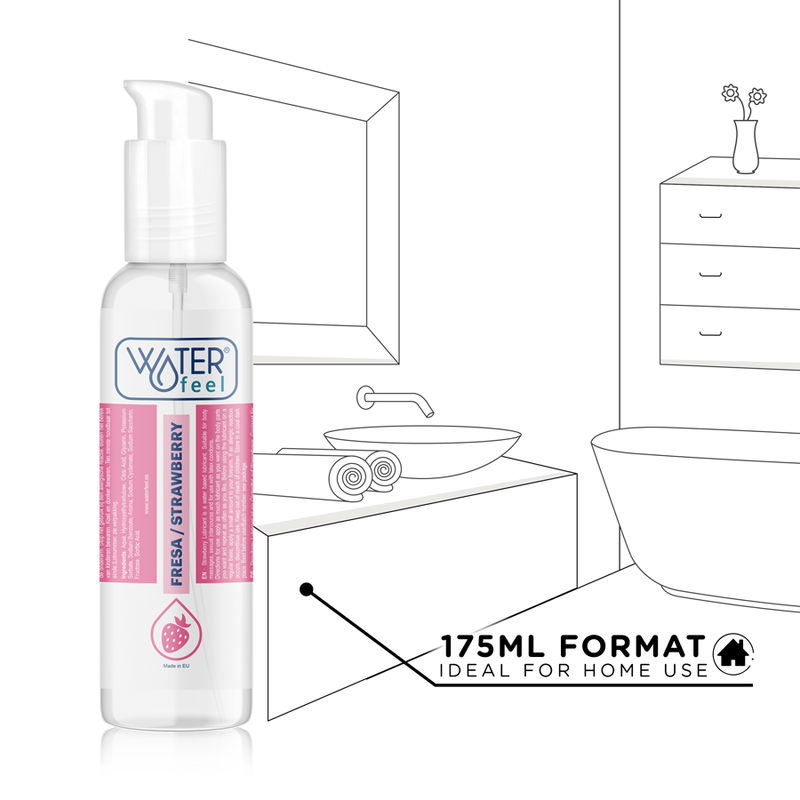 WATERFEEL - LUBRIFIANT À BASE D'EAU DE FRAISE 175 ML - Sensualia