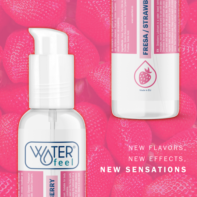 WATERFEEL - LUBRIFIANT À BASE D'EAU DE FRAISE 175 ML - Sensualia
