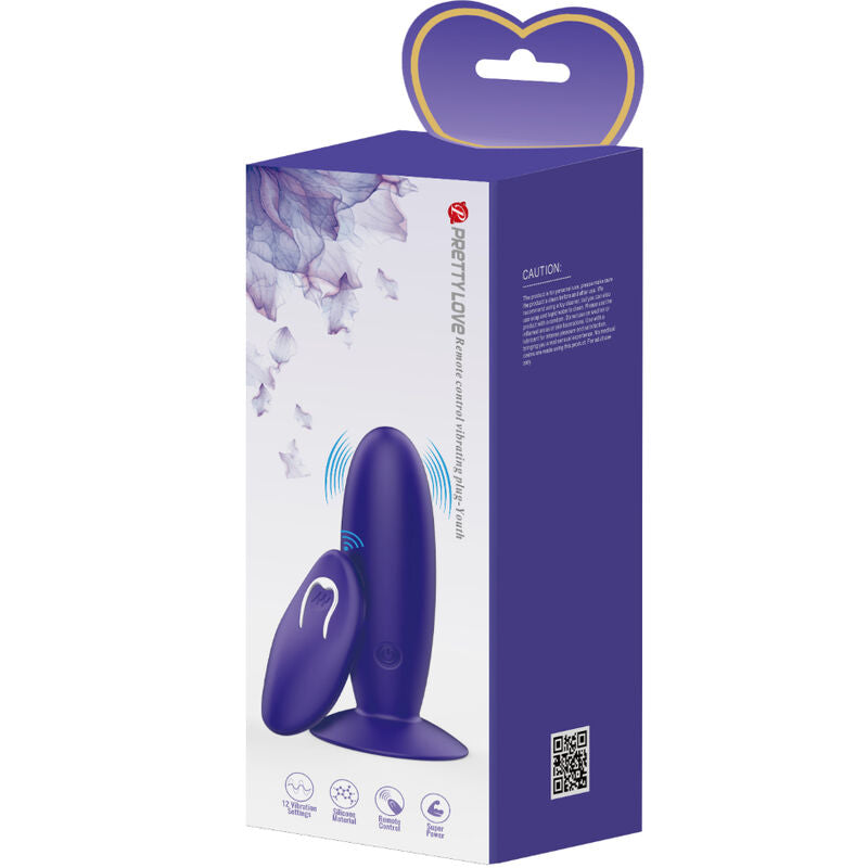 PRETTY LOVE - VIBRATEUR ANAL YOUTH PLUG TÉLÉCOMMANDE VIOLET - Sensualia