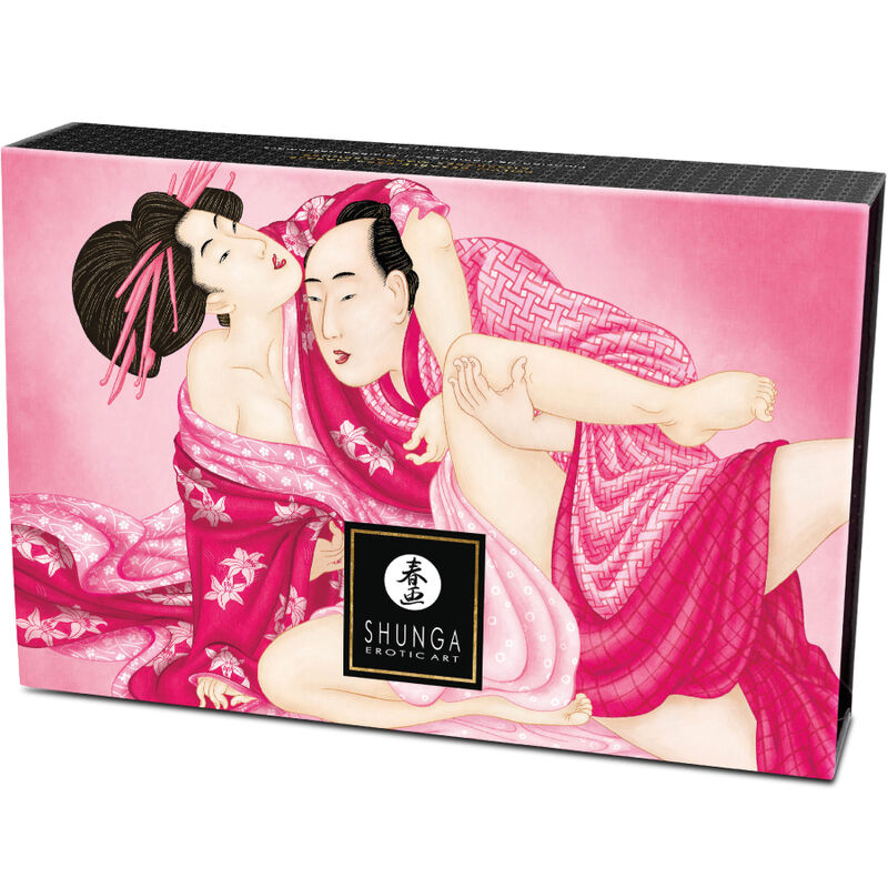 SHUNGA - KIT DE POUDRE DE MASSAGE COMESTIBLE FRAMBOISE - Sensualia