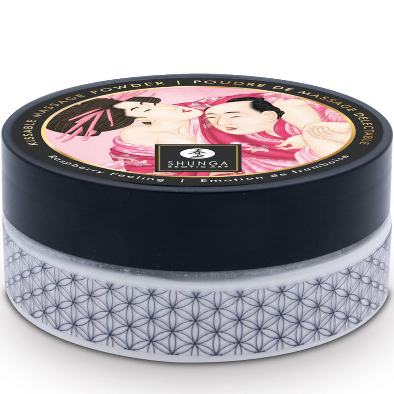SHUNGA - KIT DE POUDRE DE MASSAGE COMESTIBLE FRAMBOISE - Sensualia