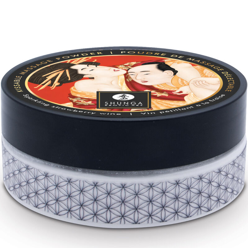 SHUNGA - KIT DE POUDRE DE MASSAGE COMESTIBLE À LA FRAISE - Sensualia