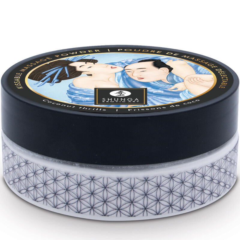 SHUNGA - KIT DE POUDRE DE MASSAGE COMESTIBLE À LA NOIX DE COCO - Sensualia