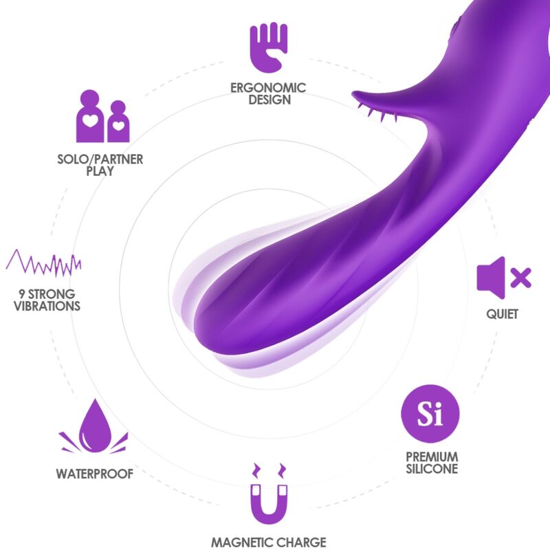 ARMONY - VIBRATEUR ROMANCE AVEC STIMULATEUR VIOLET ARMONY VIBRATORS