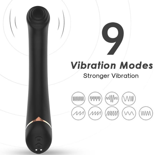 ARMONY - VIBRATEUR FALT HEAD SILICONE NOIR - Sensualia