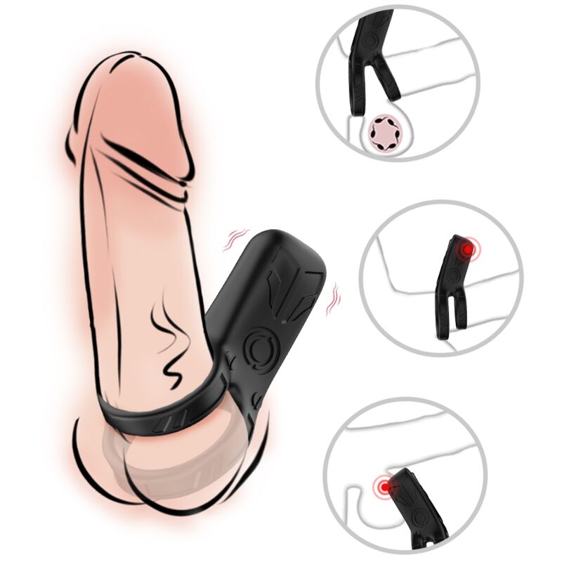 ARMONY - VIBRATEUR DOUBLE ANNEAU NOIR - Sensualia