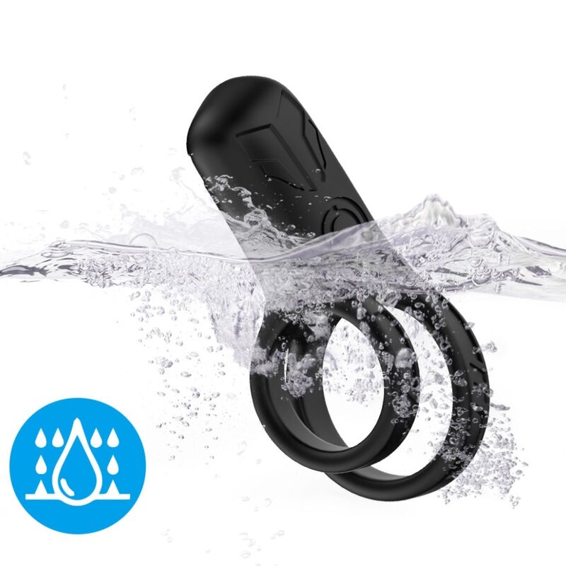 ARMONY - VIBRATEUR DOUBLE ANNEAU NOIR - Sensualia