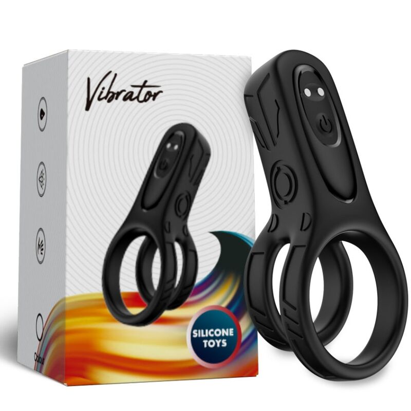 ARMONY - VIBRATEUR DOUBLE ANNEAU NOIR - Sensualia