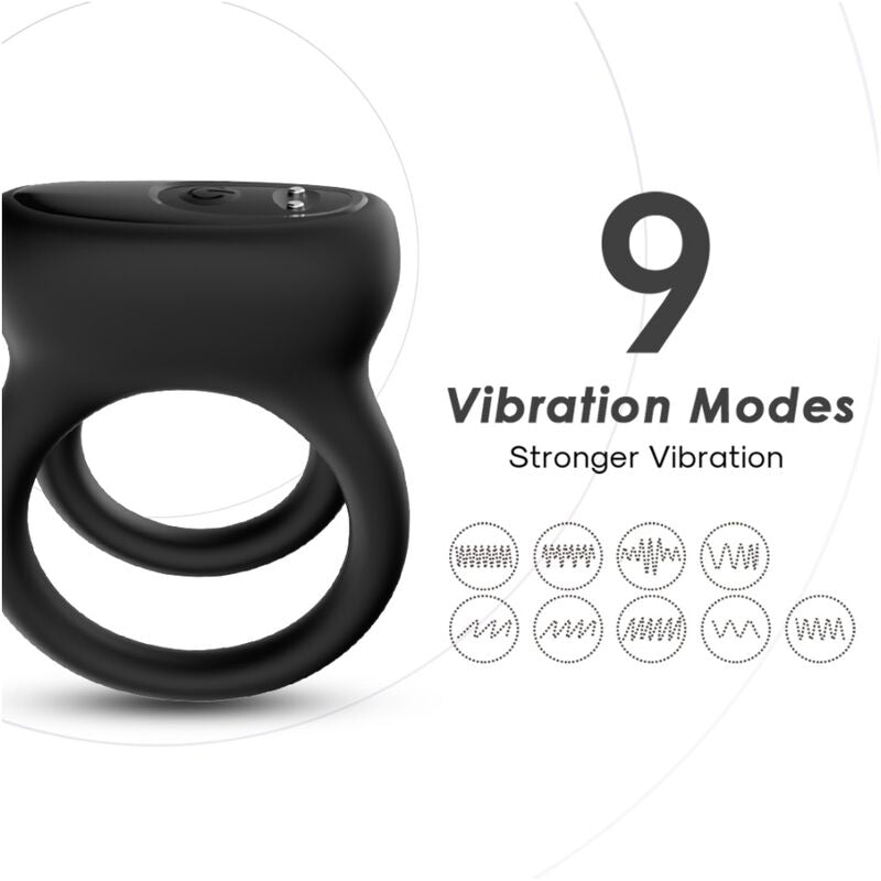 ARMONY - VIBRATEUR DOUBLE ANNEAU NOIR ARMONY FOR HIM