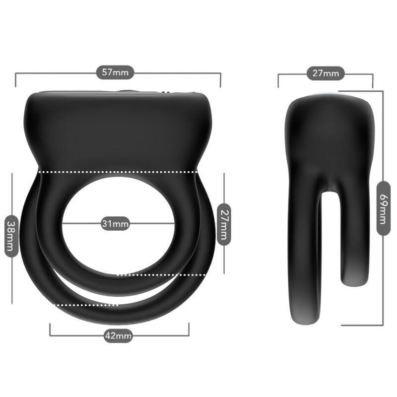 ARMONY - VIBRATEUR DOUBLE ANNEAU NOIR ARMONY FOR HIM