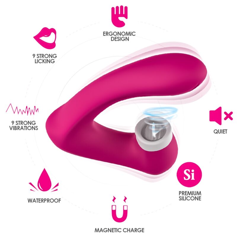ARMONY - SECRETKISS LICKING VIBRANT CLITO & VIBRATEUR COURBÉ FUCHSIA ARMONY STIMULATORS