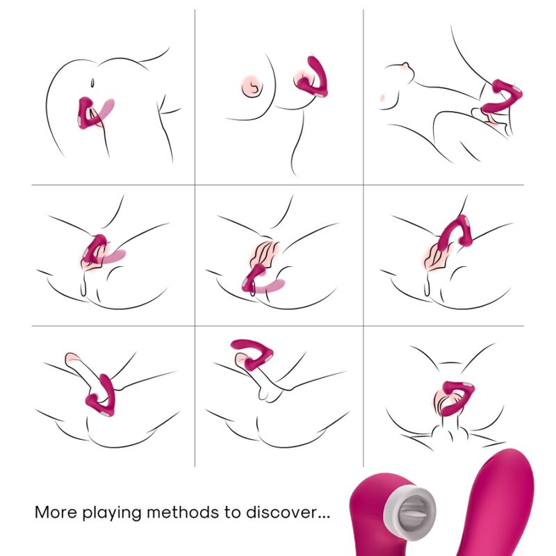 ARMONY - SECRETKISS LICKING VIBRANT CLITO & VIBRATEUR COURBÉ FUCHSIA ARMONY STIMULATORS
