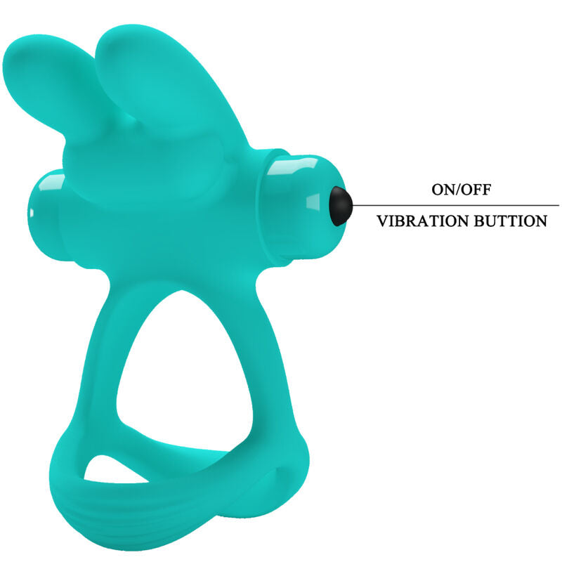 PRETTY LOVE - ANNEAU VIBRATEUR LAPIN VERT DANTE - Sensualia