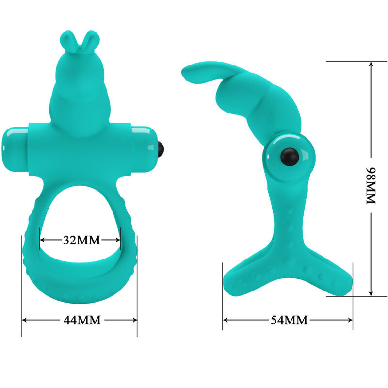 PRETTY LOVE - ANNEAU VIBRATEUR LAPIN VERT FIGGY - Sensualia