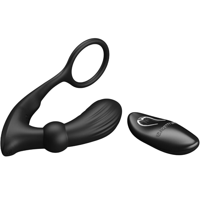 PRETTY LOVE - ANNEAU ANAL ET VIBRATEUR WARREN NOIR - Sensualia